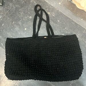 Black Handmade Crochet Bag